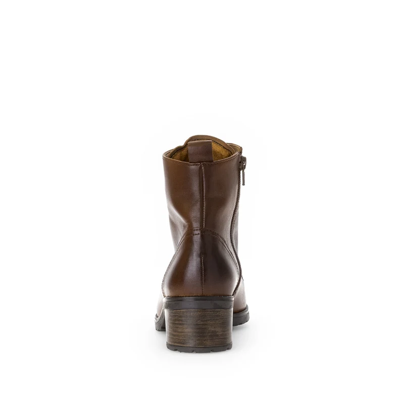 Bottines à lacets sattels en cuir lisse