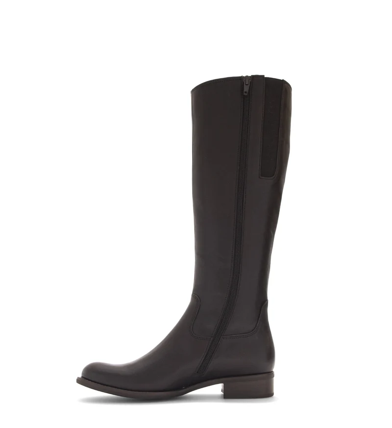 Bottes marron en cuir lisse
