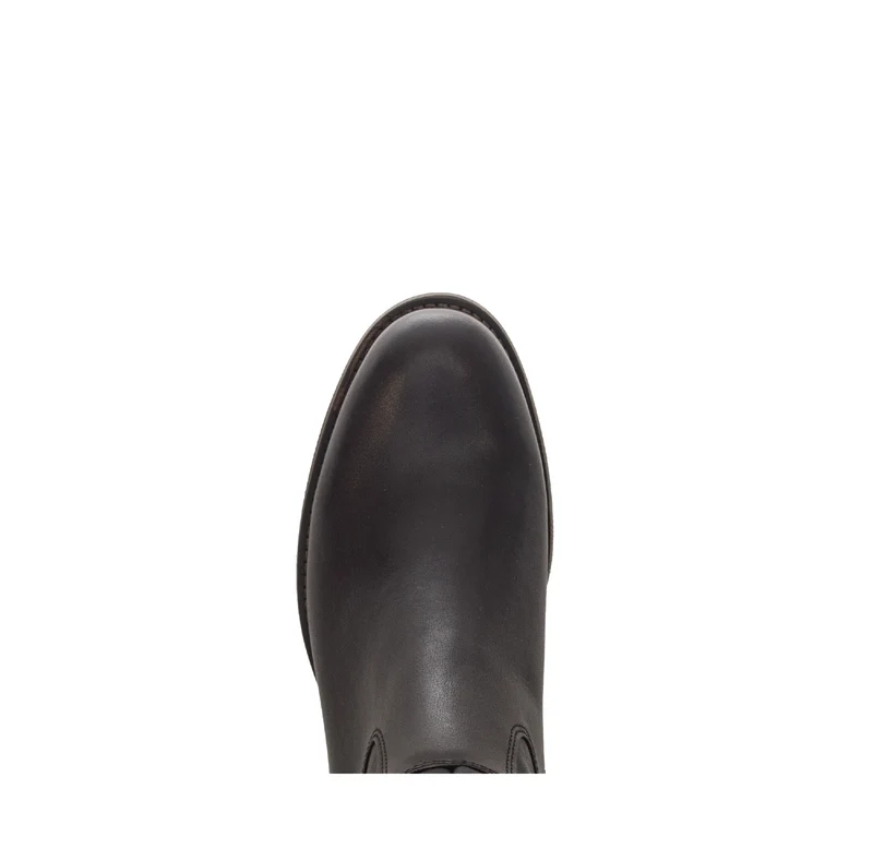 Bottes marron en cuir lisse