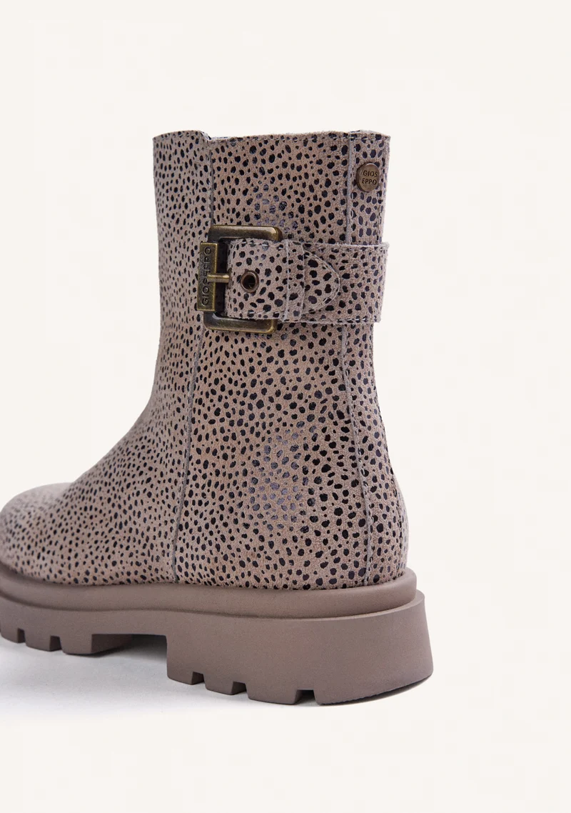 ANIMAL PRINT LEATHER BOOTS