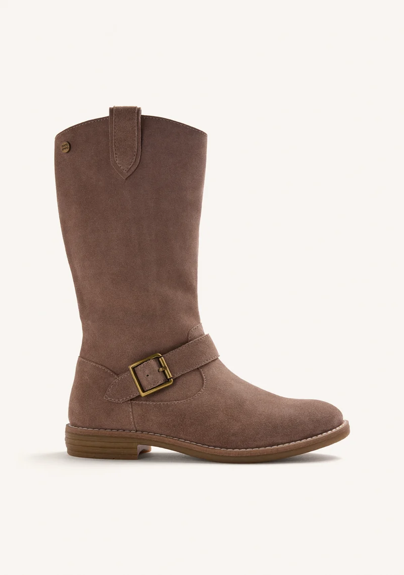 CLASSIC TAUPE LEATHER BOOTS