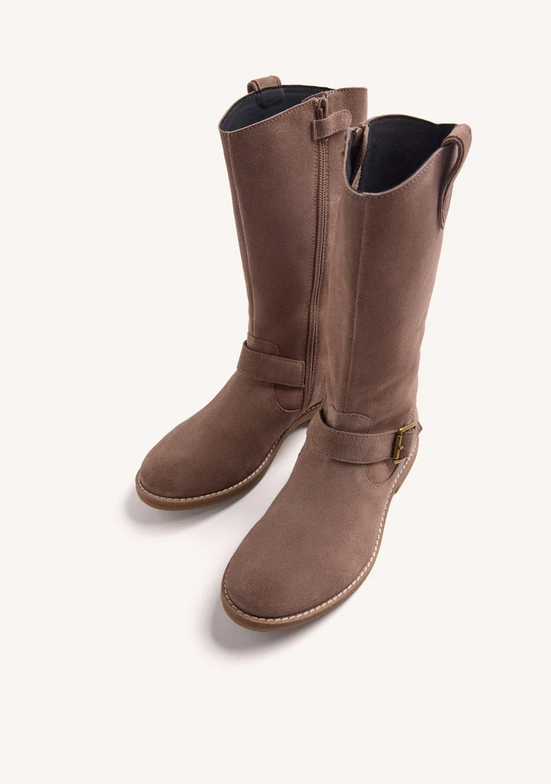CLASSIC TAUPE LEATHER BOOTS