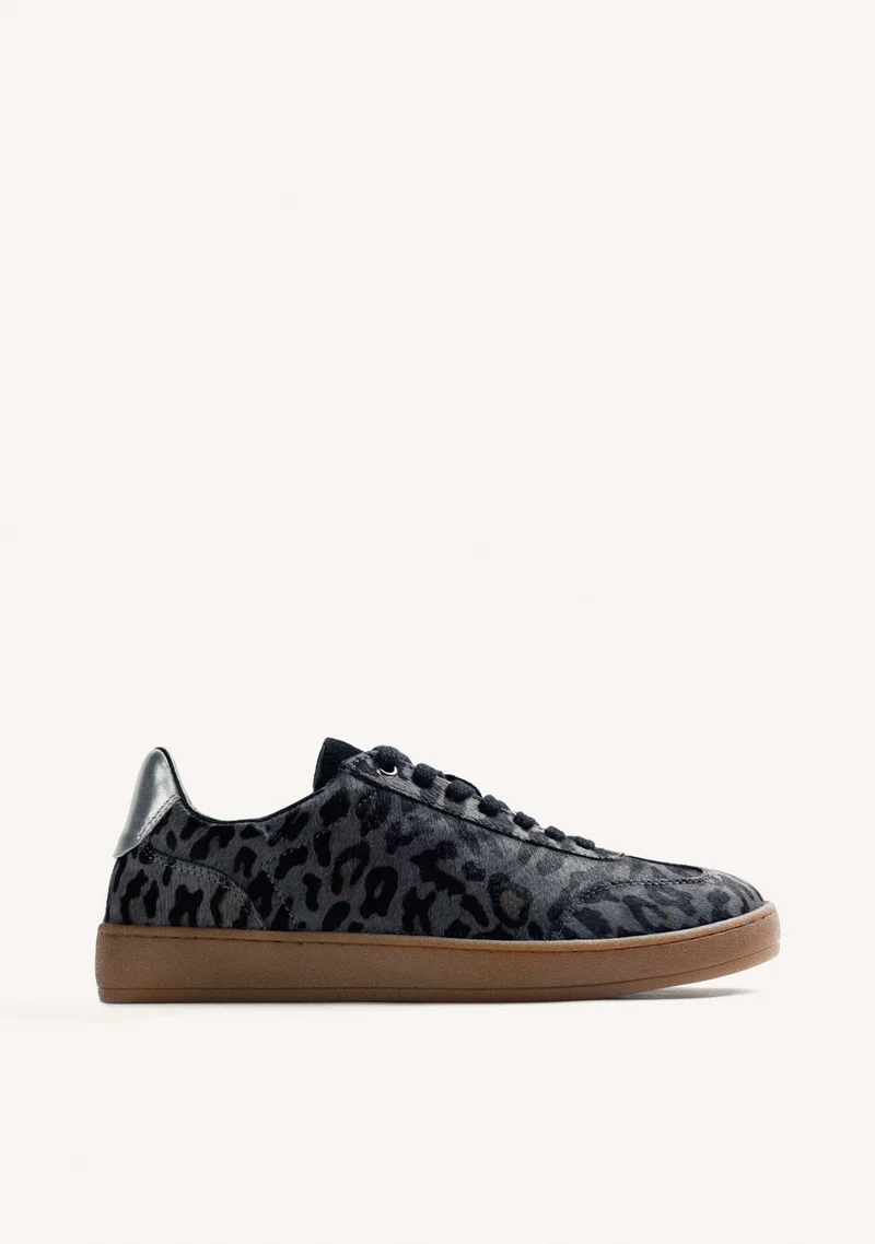 ANIMAL PRINT LEATHER SNEAKERS