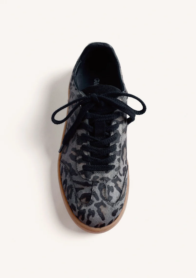 ANIMAL PRINT LEATHER SNEAKERS