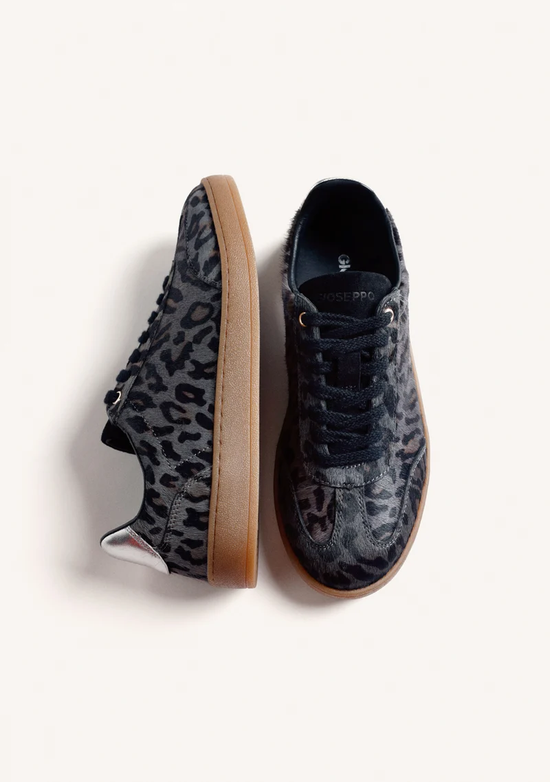ANIMAL PRINT LEATHER SNEAKERS