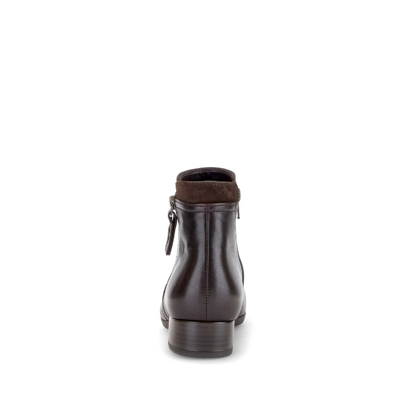 Bottines marron en cuir lisse