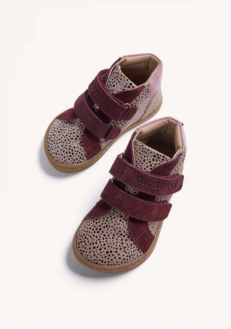 BAREFOOT BURGUNDY LEATHER ANKLE BOOTS