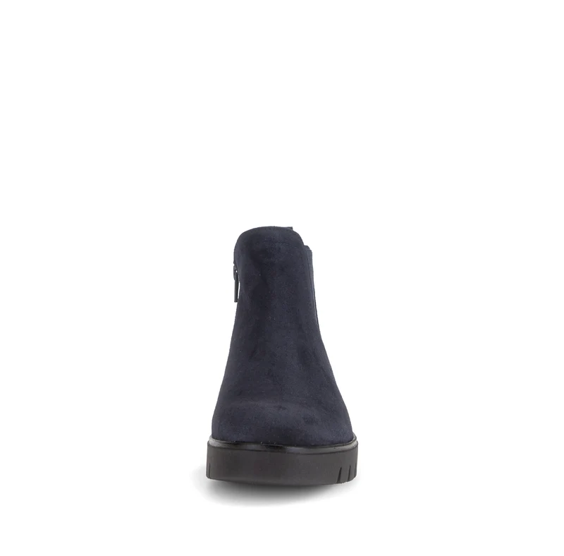 Bottines bleues en cuir velours