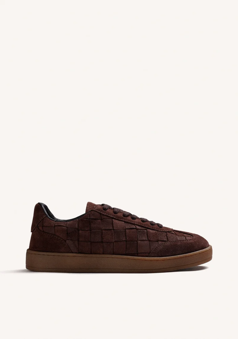 BROWN LEATHER SNEAKERS