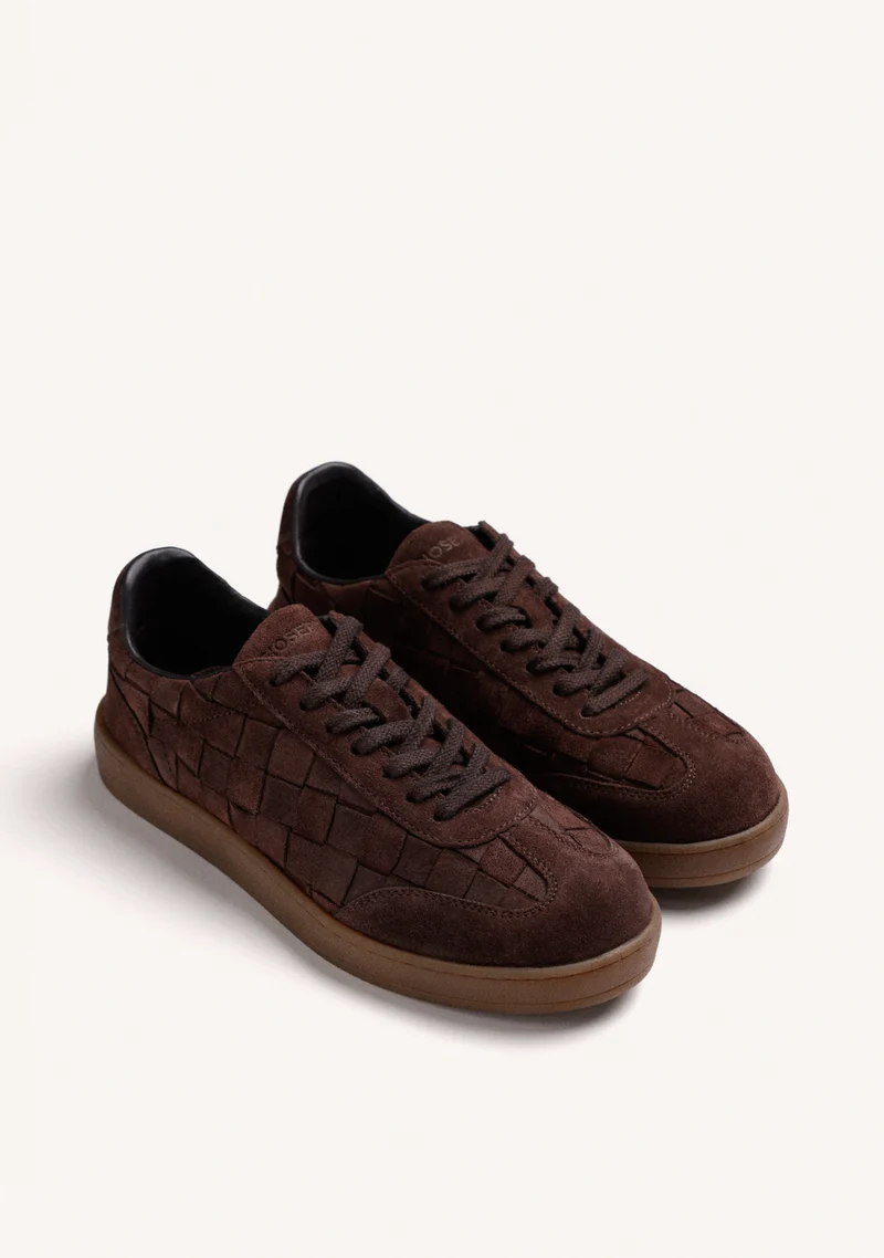 BROWN LEATHER SNEAKERS