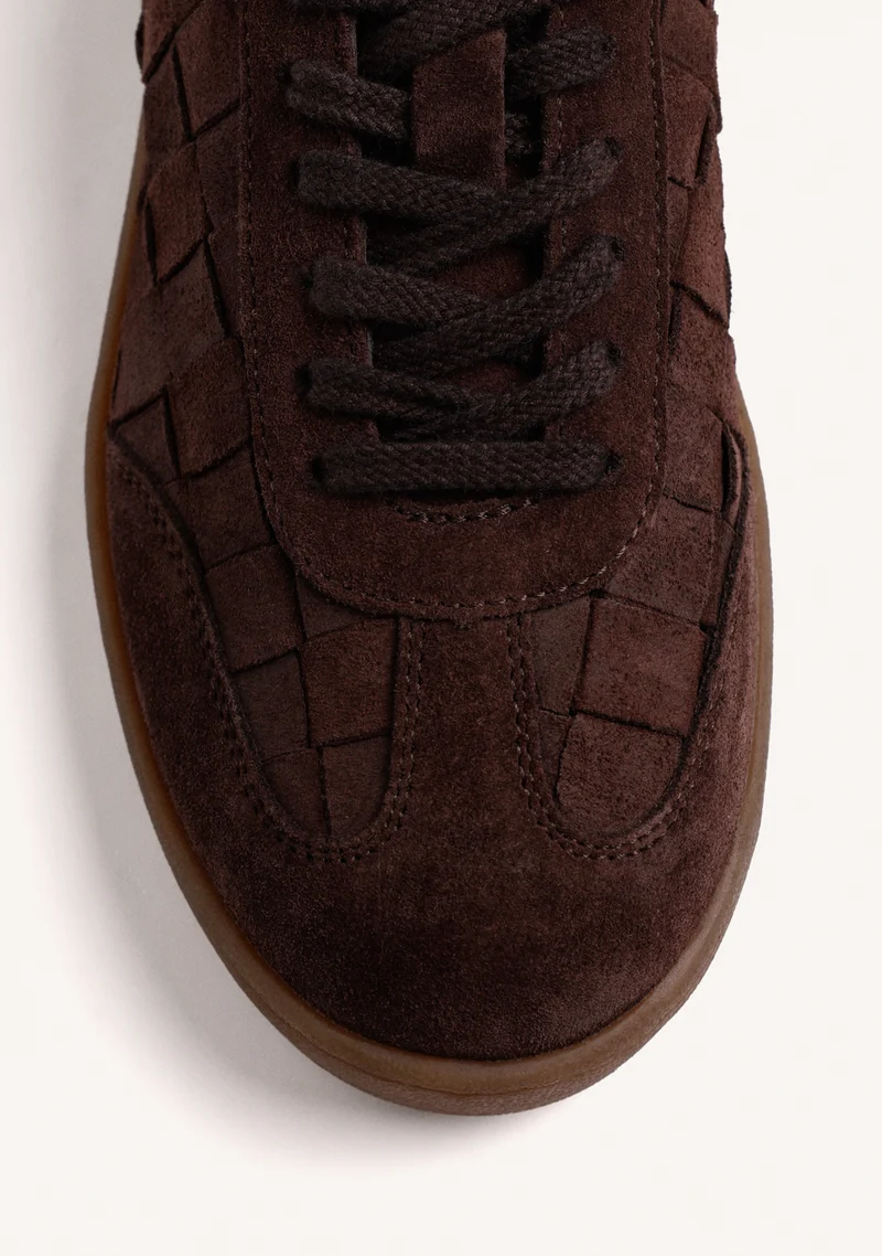 BROWN LEATHER SNEAKERS