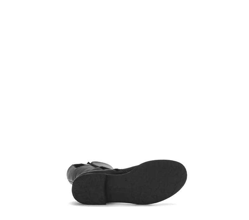 Bottes noires en cuir lisse