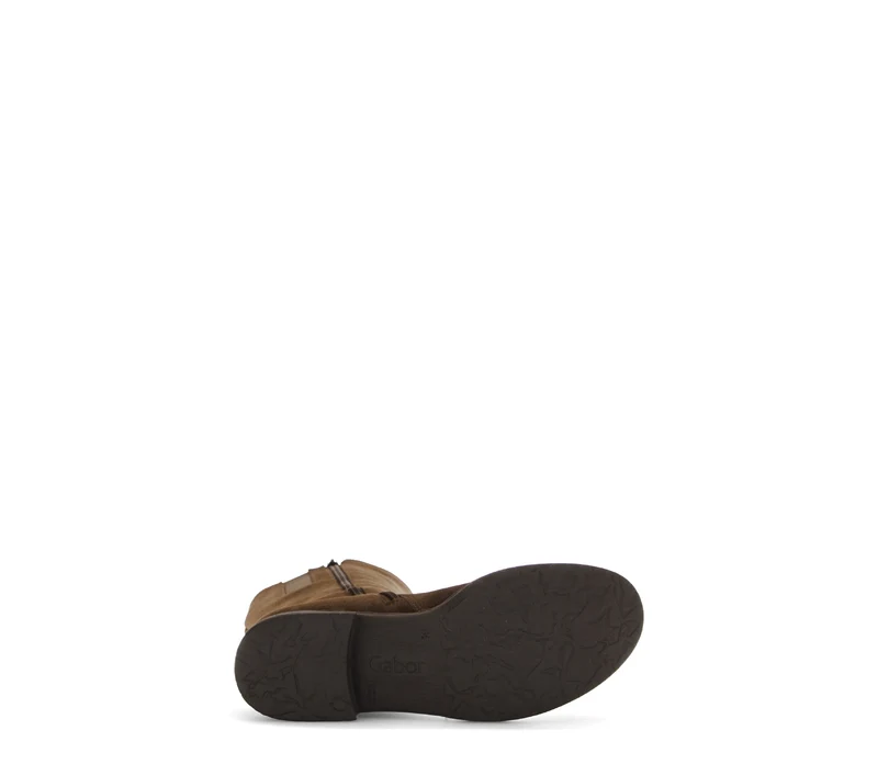 Bottes cognac en cuir velours