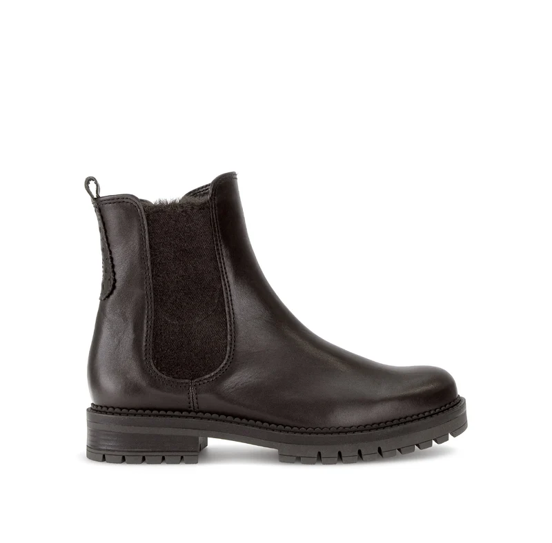 Bottines marron en cuir lisse