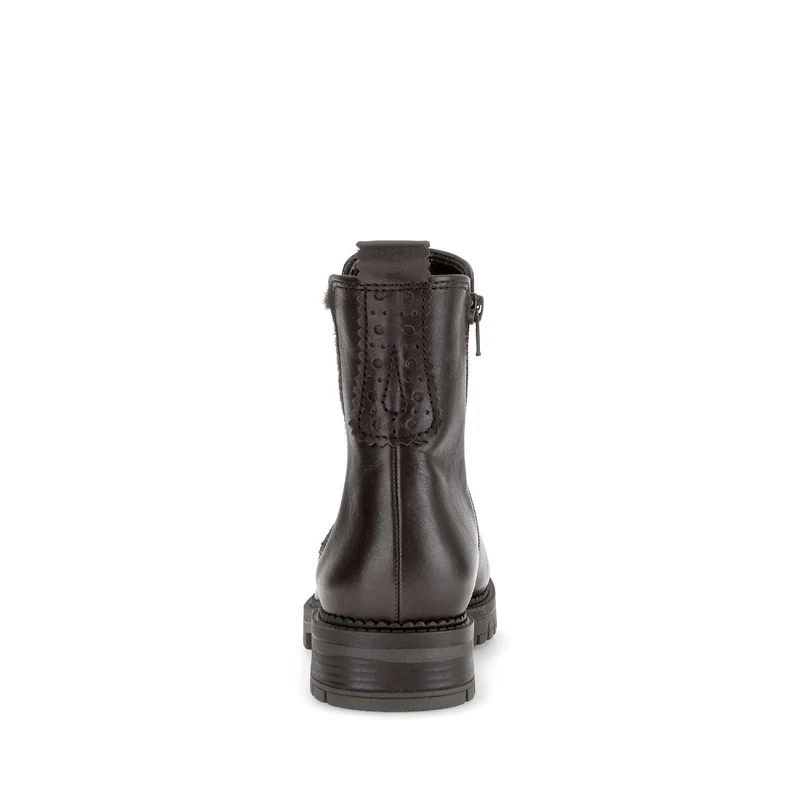 Bottines marron en cuir lisse