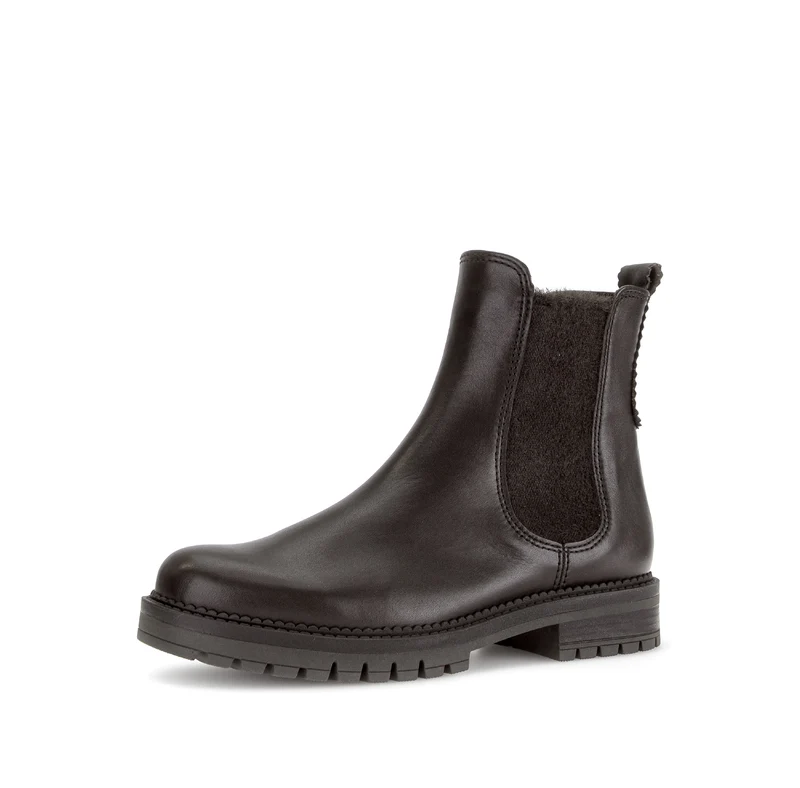 Bottines marron en cuir lisse