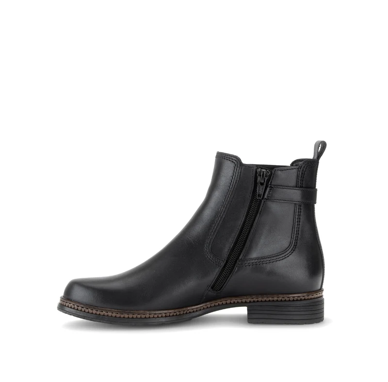 Bottines bleues en cuir lisse