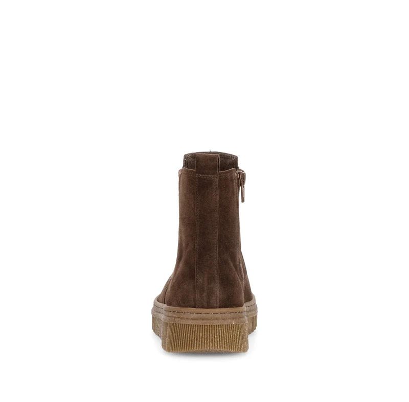 Bottines marron en cuir velours