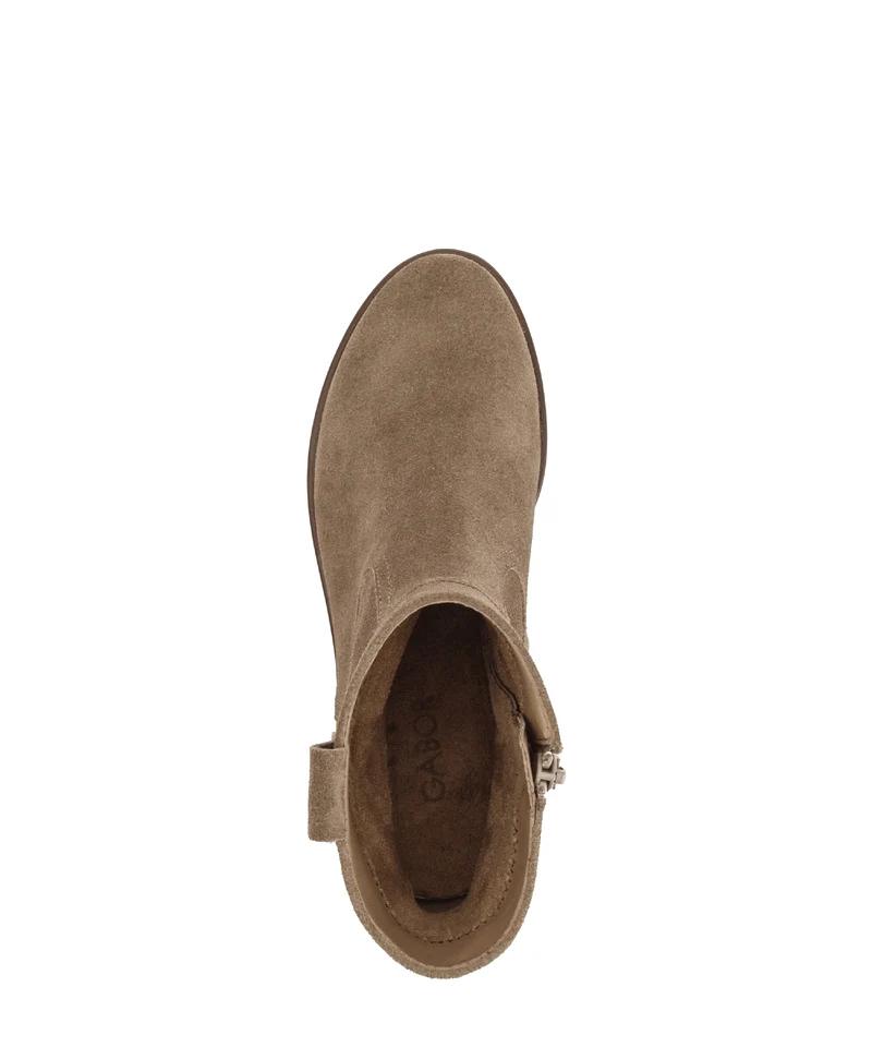 Bottines marron en cuir velours