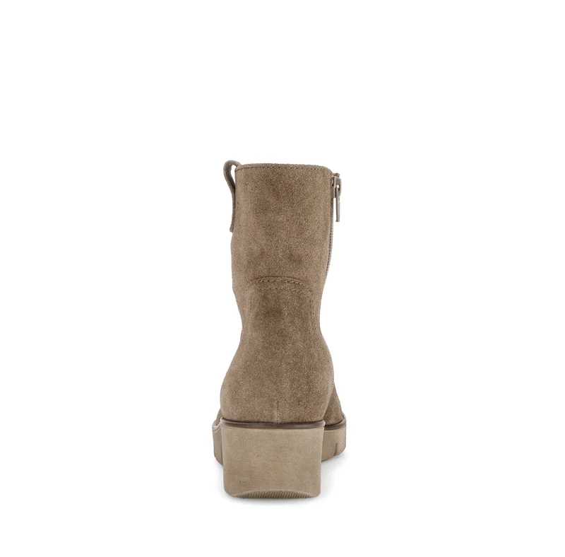 Bottines marron en cuir velours