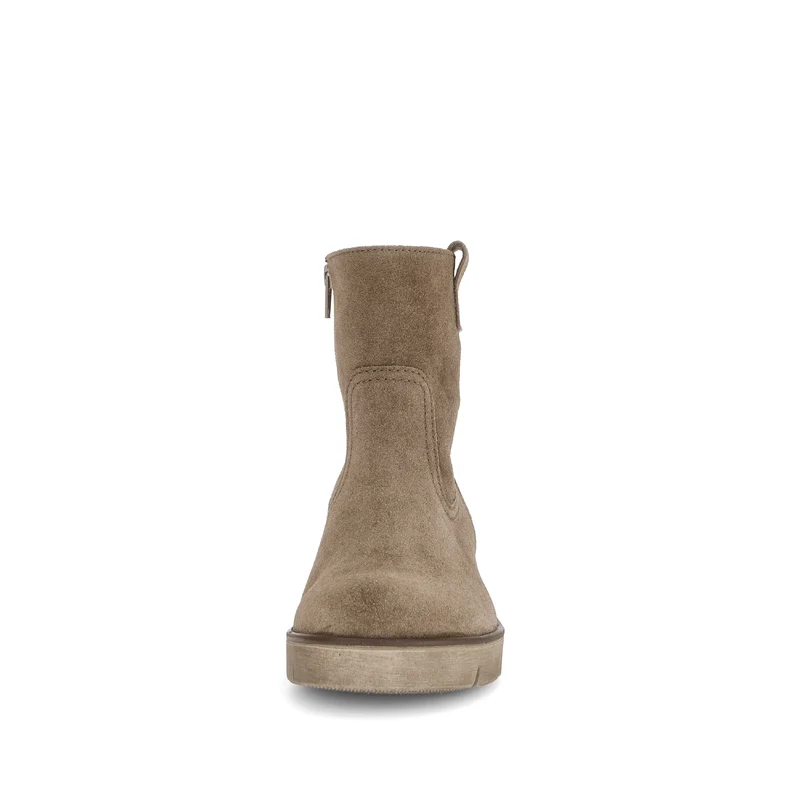 Bottines marron en cuir velours