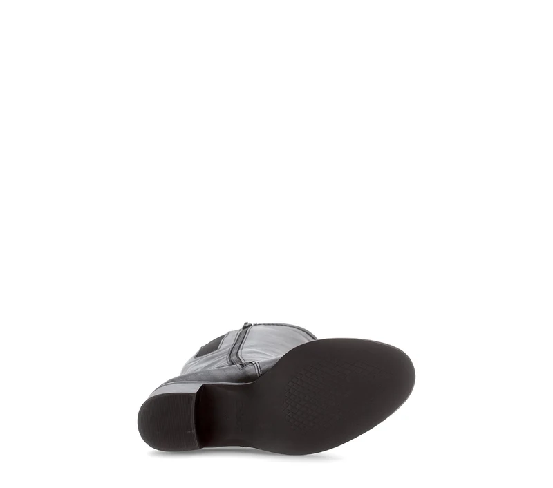 Bottes noires en cuir lisse