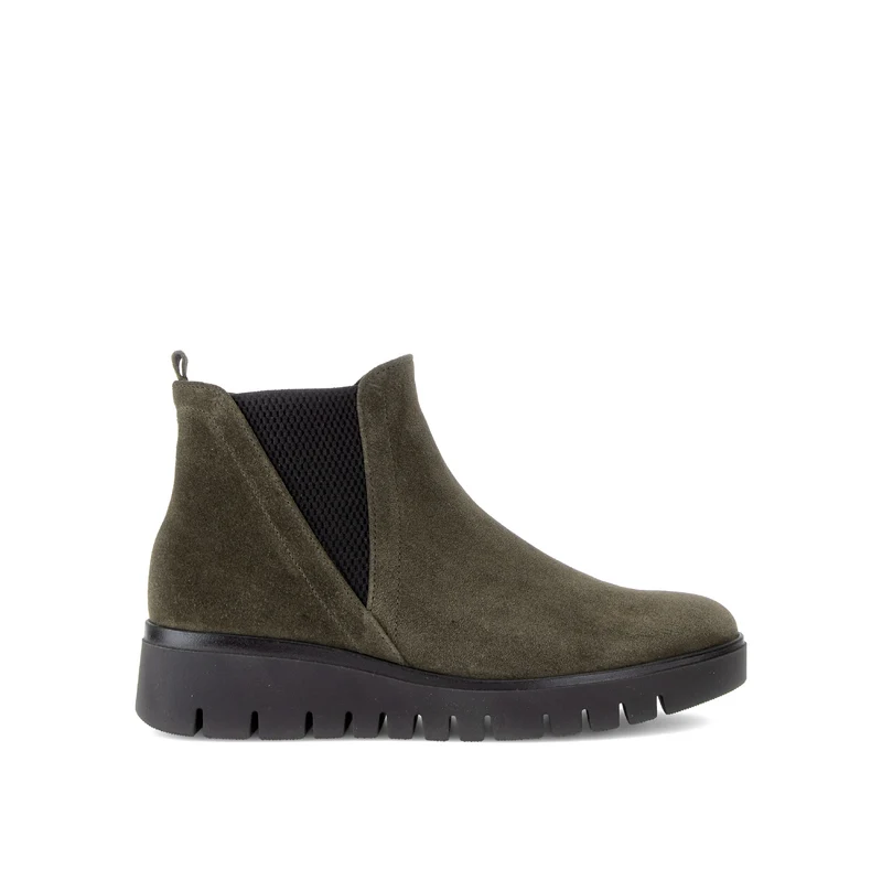 Bottines vertes en cuir velours