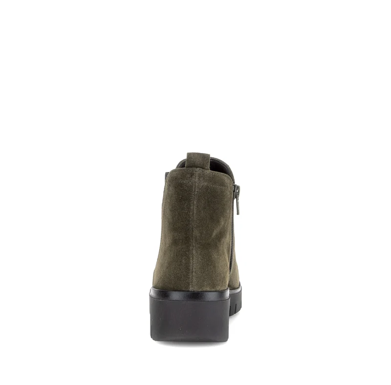 Bottines vertes en cuir velours