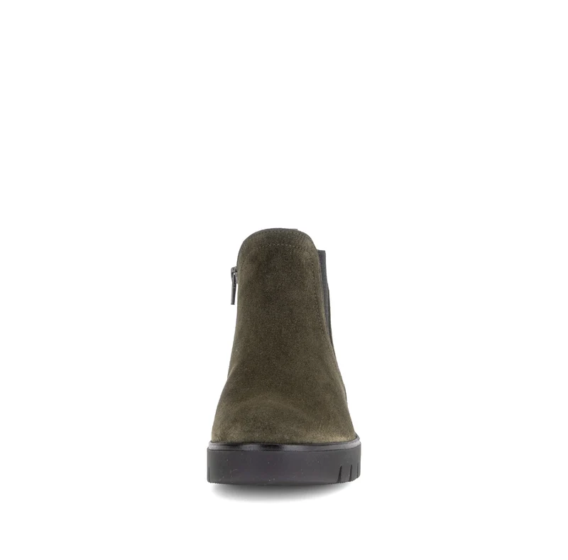 Bottines vertes en cuir velours