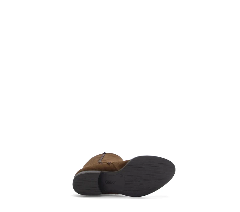Bottes cognac en cuir velours