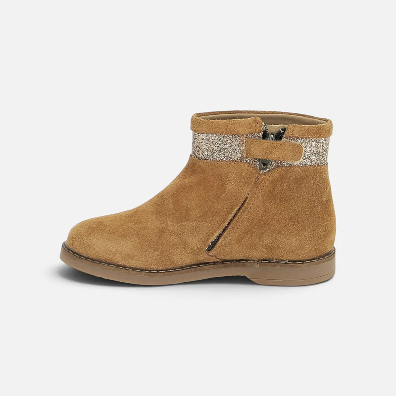 TRIP TROTT - VELOURS-GLITTER - CARAMEL-PLATINE