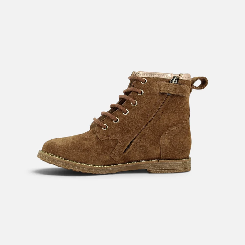 TRIP HI LACE SL - VELOURS - COGNAC