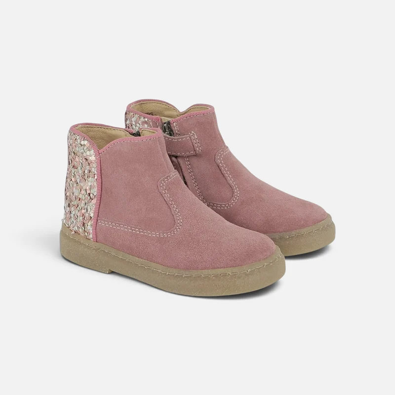 TRIX BACK - VELOURS-GLITTER - ROSY