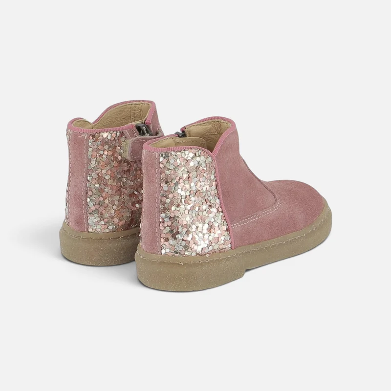 TRIX BACK - VELOURS-GLITTER - ROSY