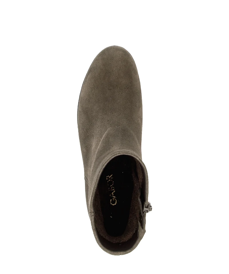 Bottines marron en cuir velours