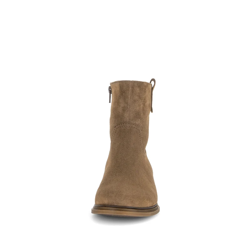 Bottines marron en cuir velours