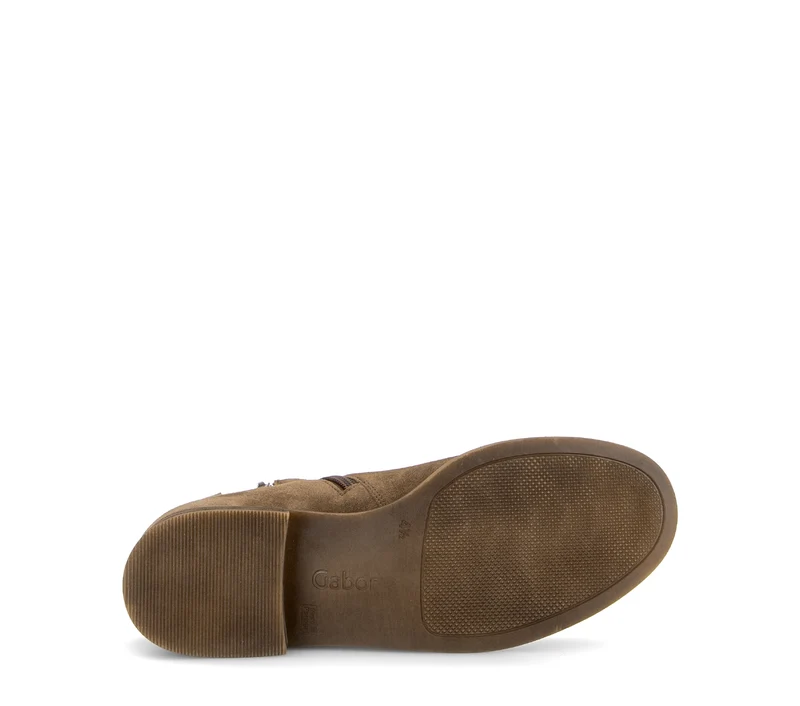 Bottines marron en cuir velours