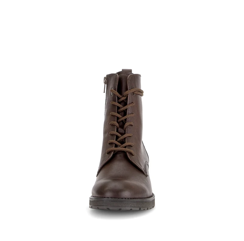 Bottines cognac en cuir lisse