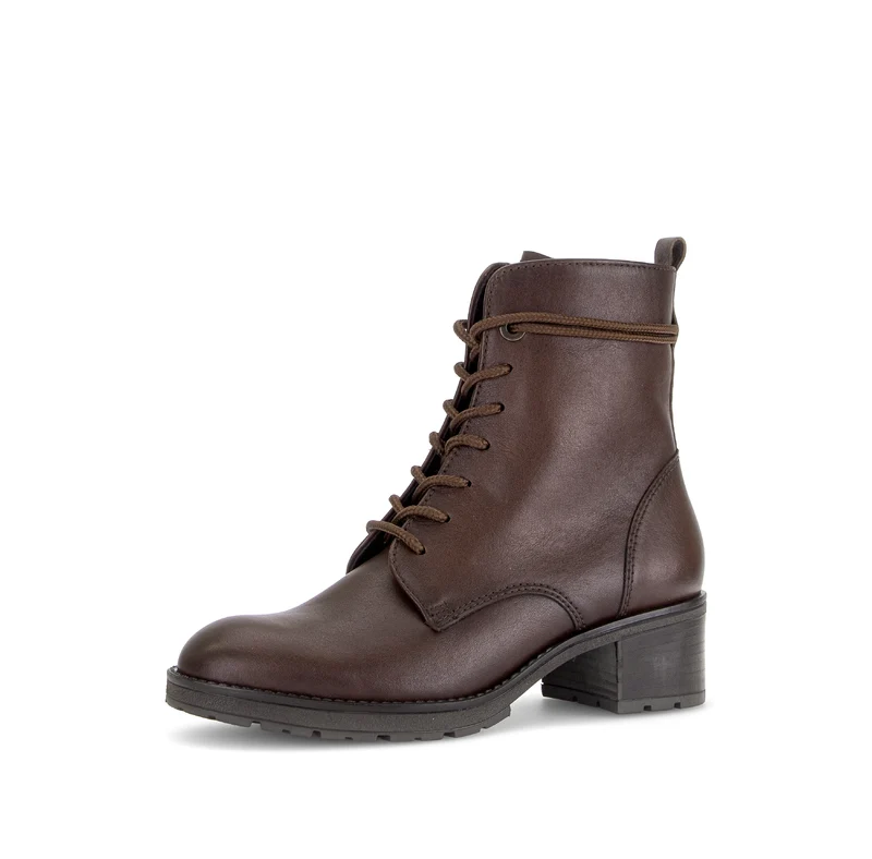 Bottines cognac en cuir lisse