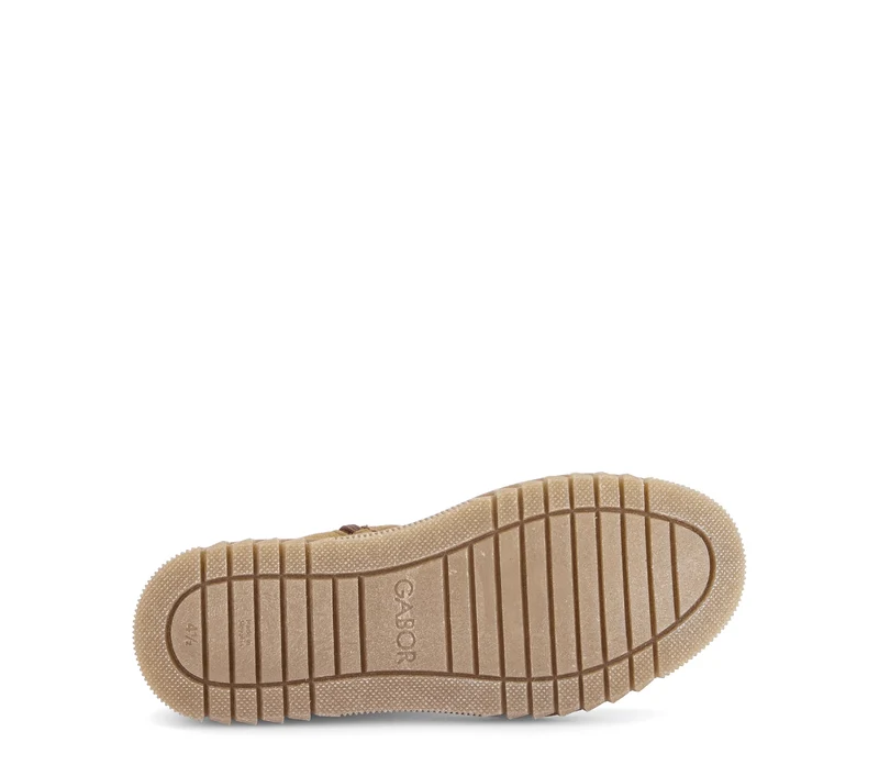 Bottines beiges en cuir velours