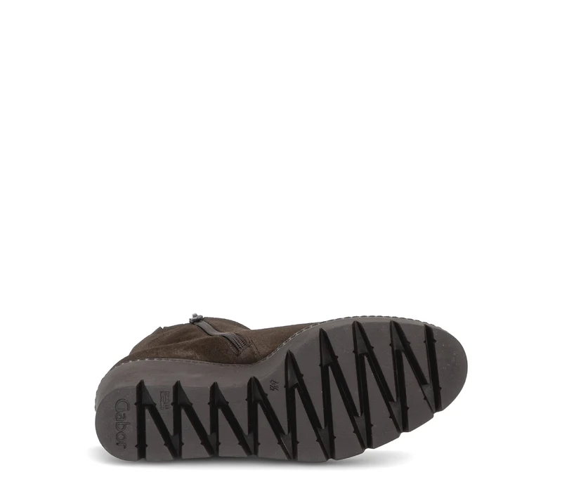 Bottines compensées marron en cuir velours