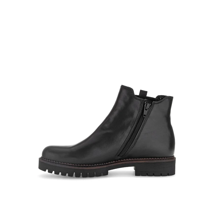 Bottines chelsea noires en cuir lisse