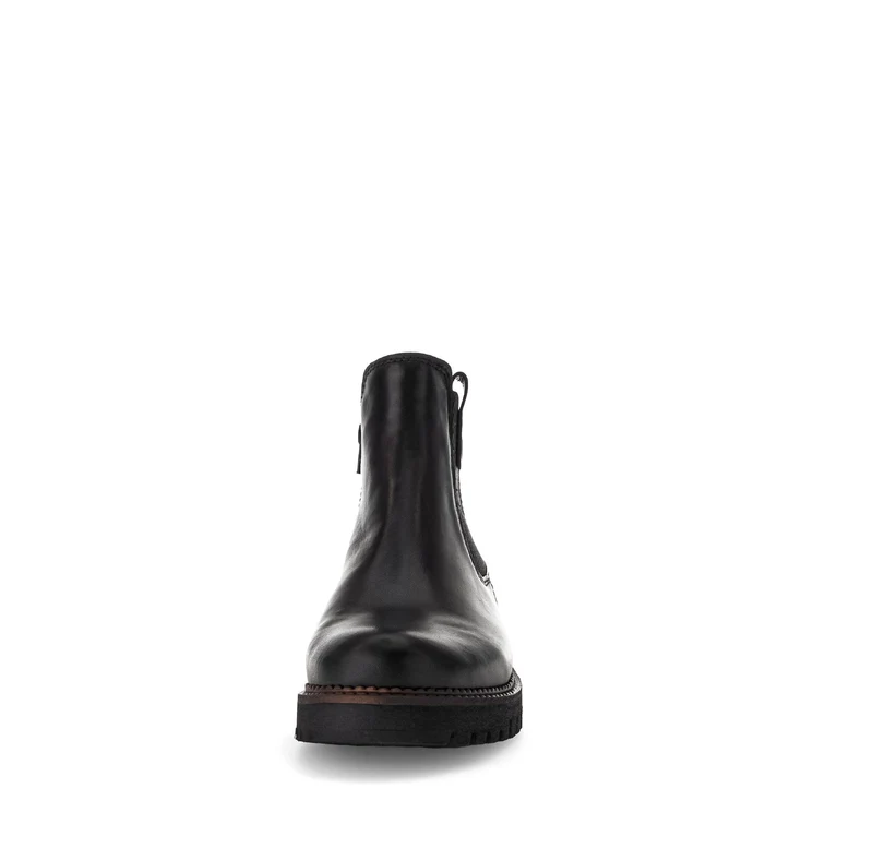 Bottines chelsea noires en cuir lisse