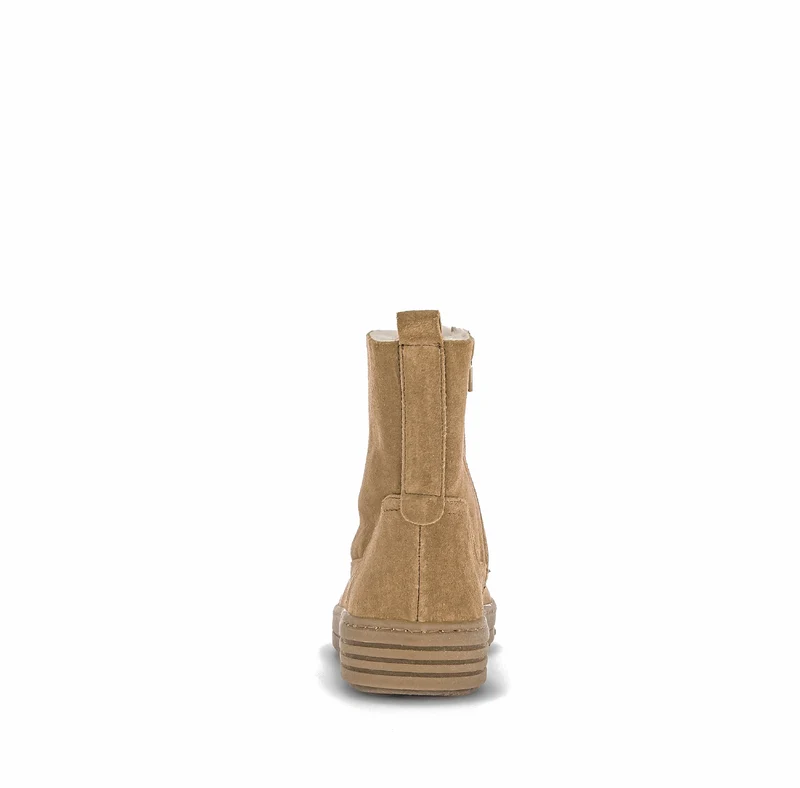Bottines cognac en velours