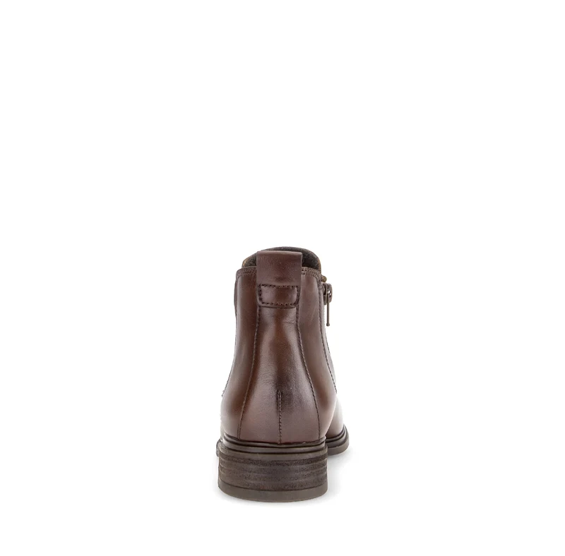 Bottines cognac en cuir lisse