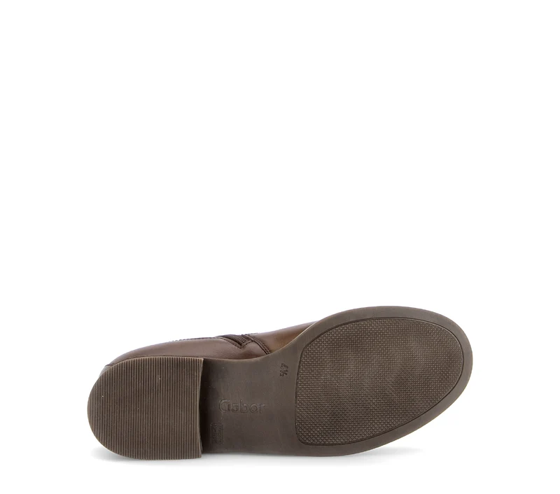 Bottines cognac en cuir lisse