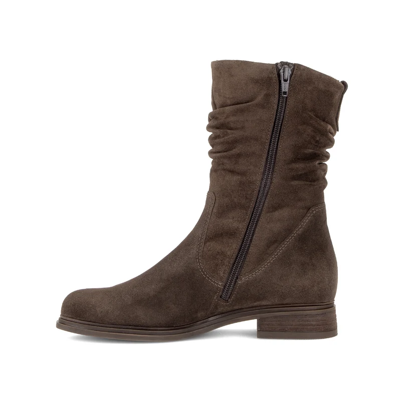 Bottines marron en cuir velours