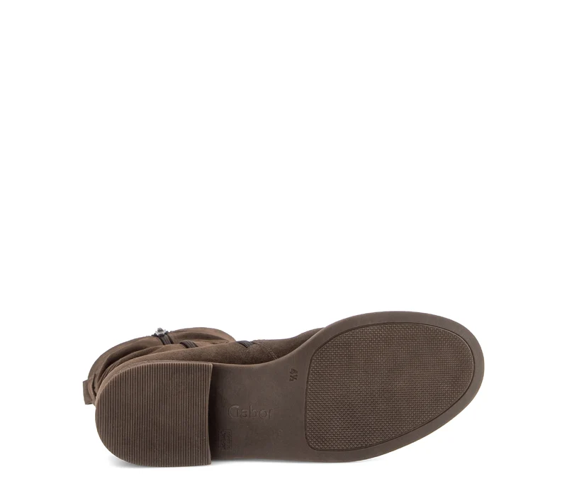 Bottines marron en cuir velours