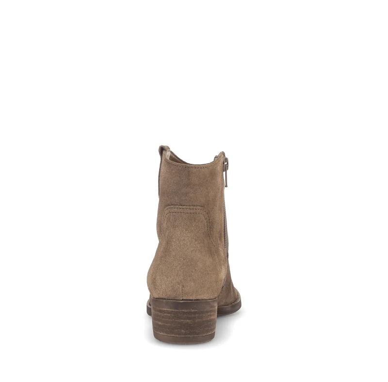 Bottines marron en cuir velours