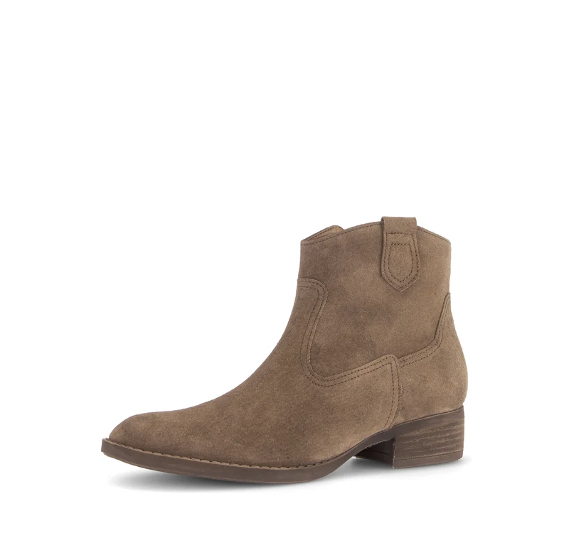 Bottines marron en cuir velours
